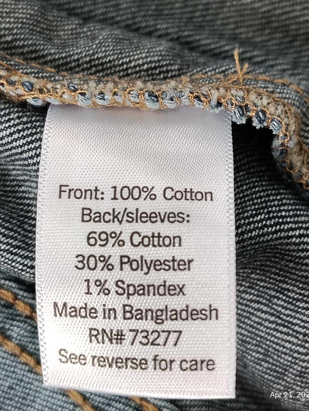 LC Blue Denim Distressed Trucker Bikers TIMELESS CASUAL Jean Jacket Women's XS - Picture 3 of 6